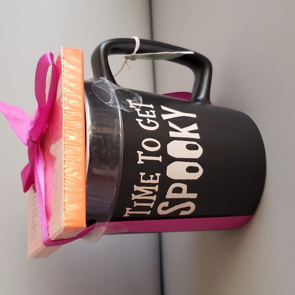 Time To Get Spooky ceramic Halloween mug NWT